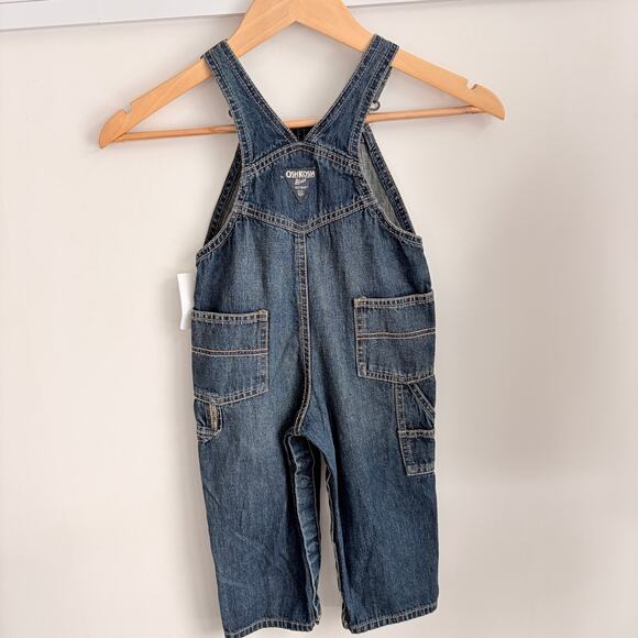 OshKosh B'Gosh NWT 24 Month Baby Blue Denim Overalls Boy Girl NEW - Picture 5 of 7